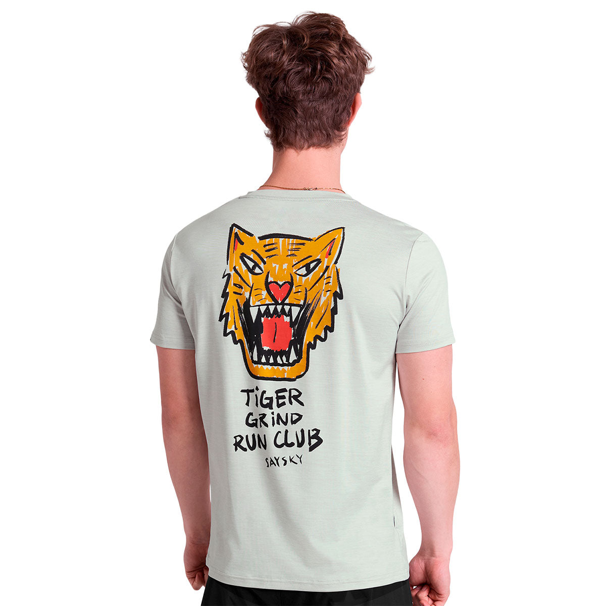 Saysky Tiger Pace T-shirt med tigertryk på ryggen