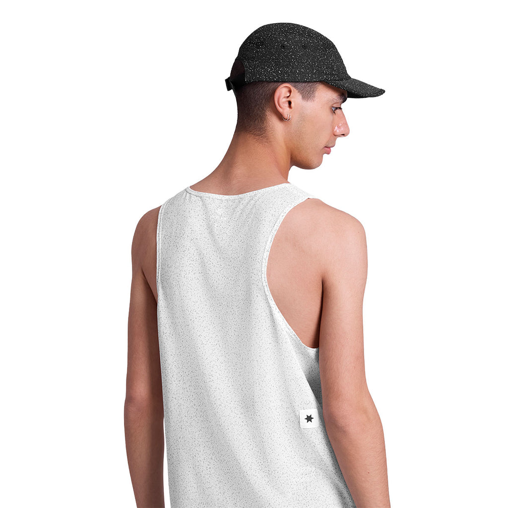 Saysky Universe Combat Singlet i hvid med rygudskæring