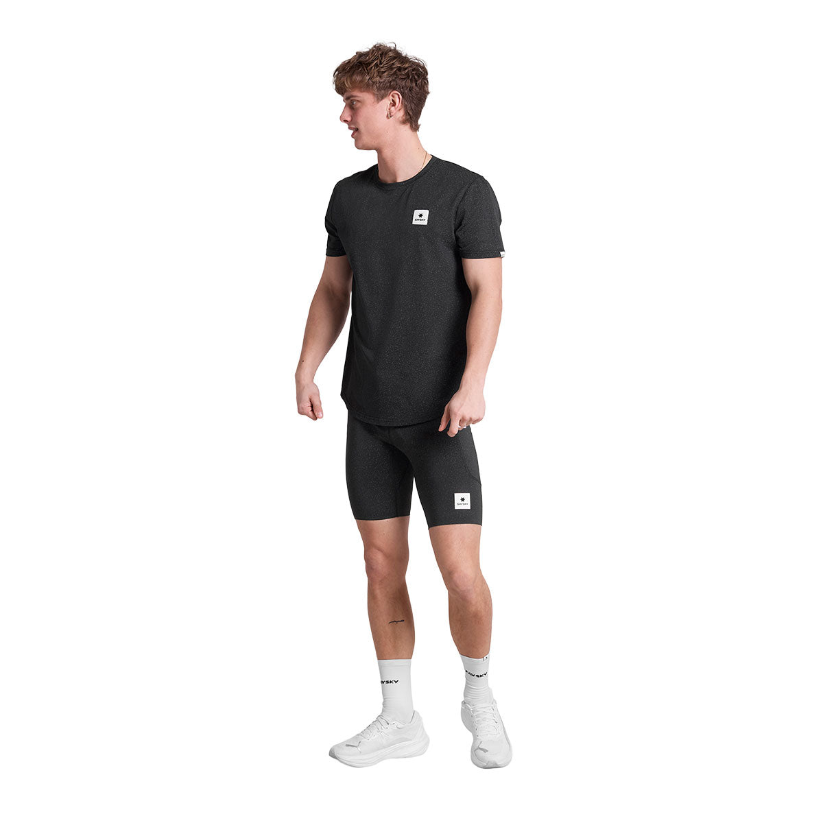 Saysky Universe Combat+ korte tights i sort, 9" længde