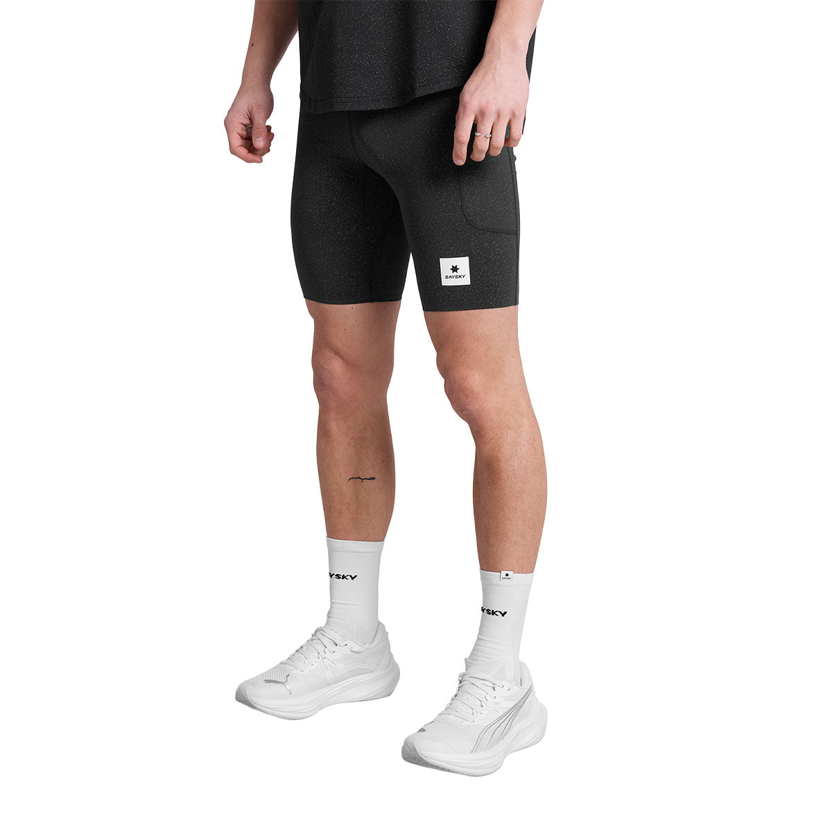 Saysky Universe Combat+ korte tights i sort med lomme
