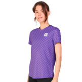 Saysky Zig Zag Combat T-shirt til damer i lilla med zigzag mønster