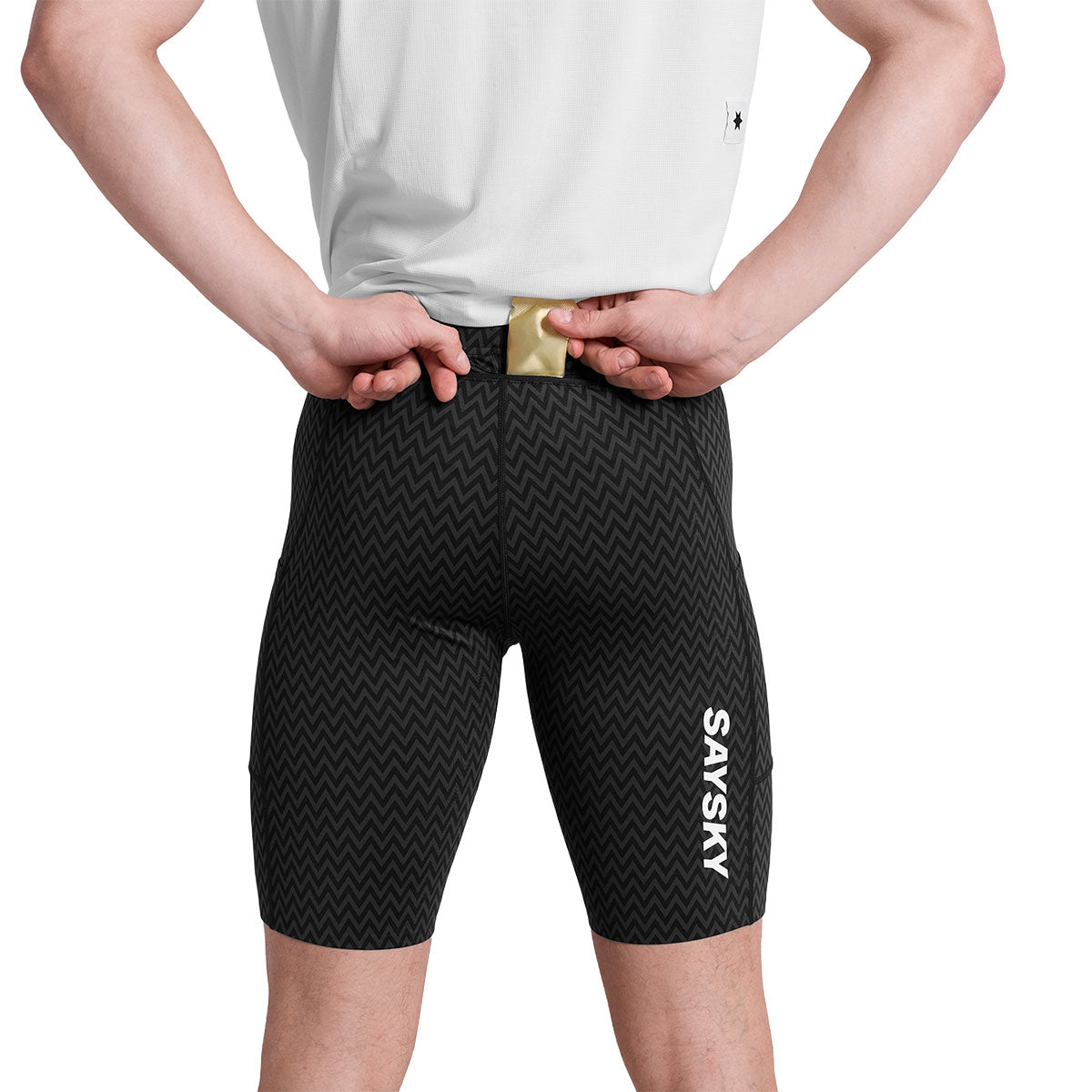 Saysky Zig Zag Combat+ korte tights med elastisk talje