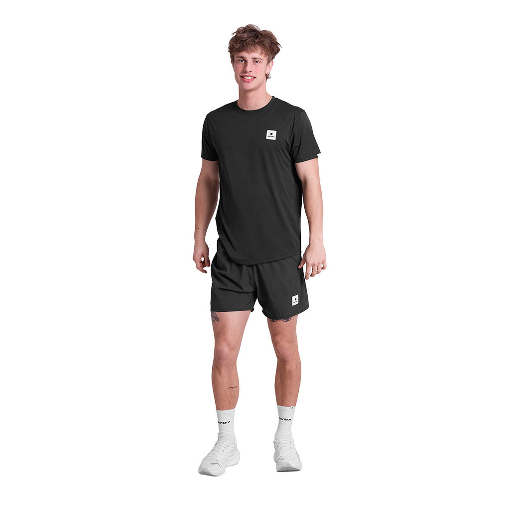 Saysky Zig Zag Pace Shorts 5'' i sort med logo