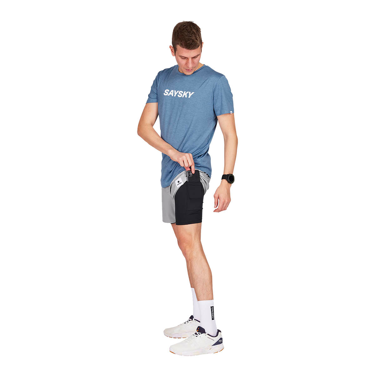 Saysky 2 in 1 Pace Shorts 5" Herre
