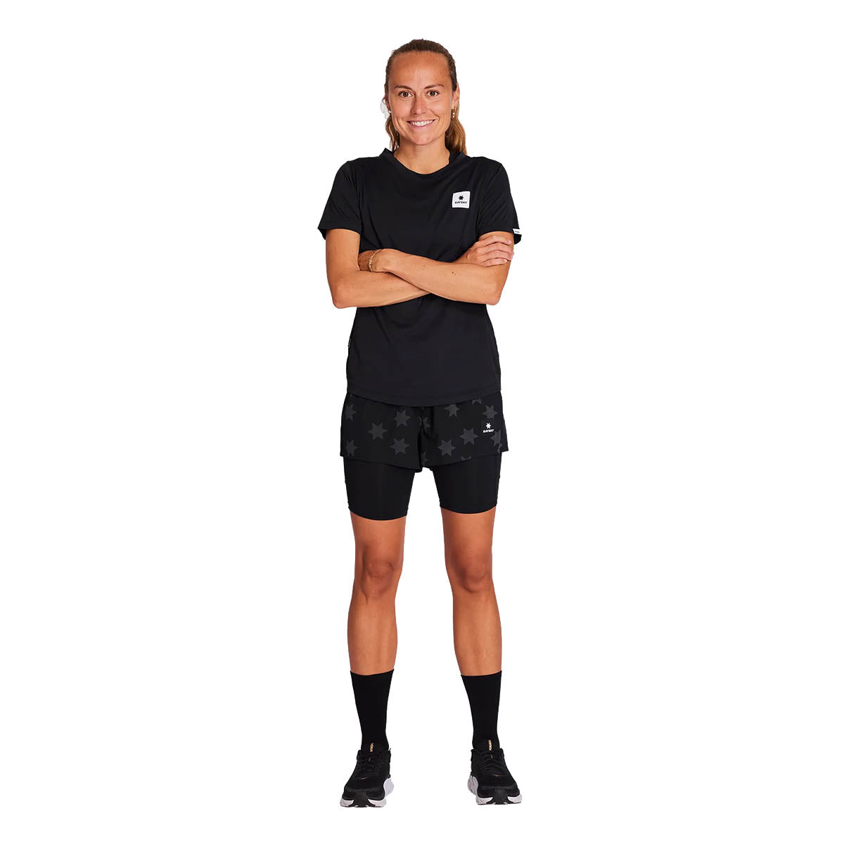 Saysky Star Reflective Pace 2 in 1 Shorts 3" Dame