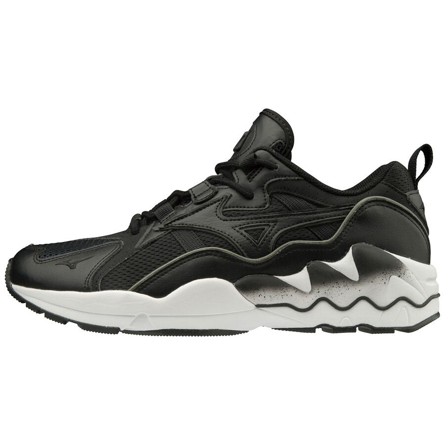 Mizuno Wave Rider 1 Black-SP walkersko med sort og hvid design