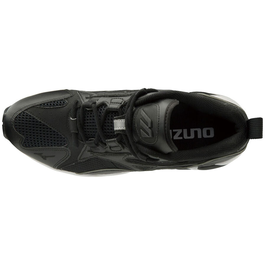 Mizuno Wave Rider 1 sorte walkersko set ovenfra