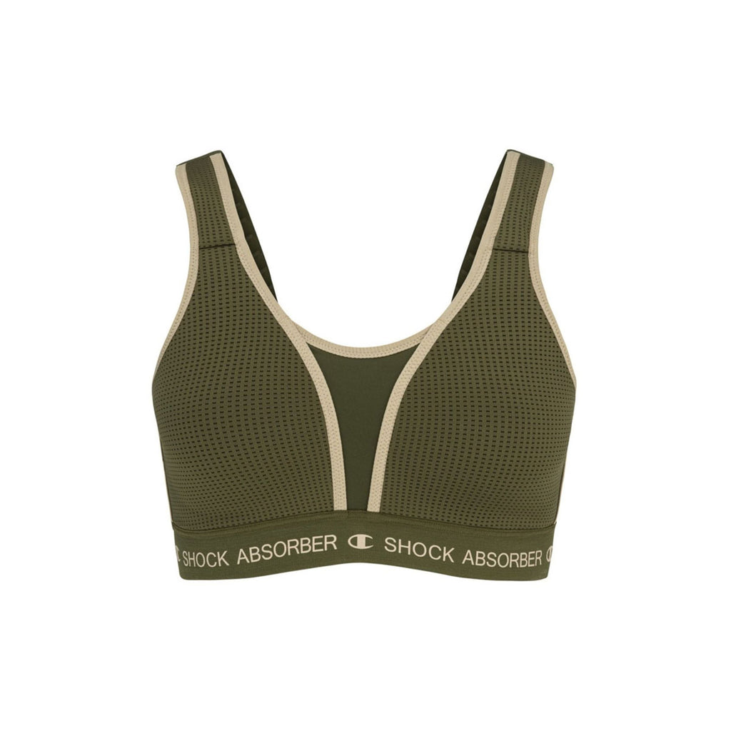 Shock Absorber Ultimate Run Bra med polstring i olivengrøn farve