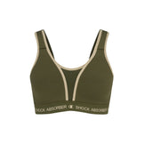 Shock Absorber Ultimate Run Bra med polstring i olivengrøn farve