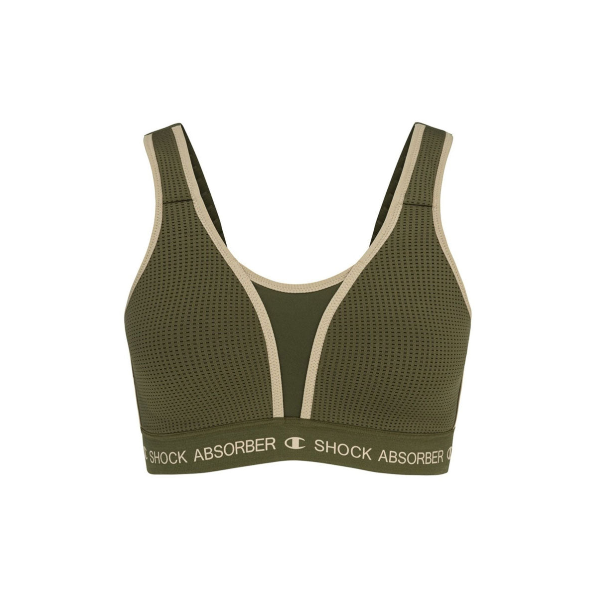 Shock Absorber Ultimate Run Bra med polstring i olivengrøn farve