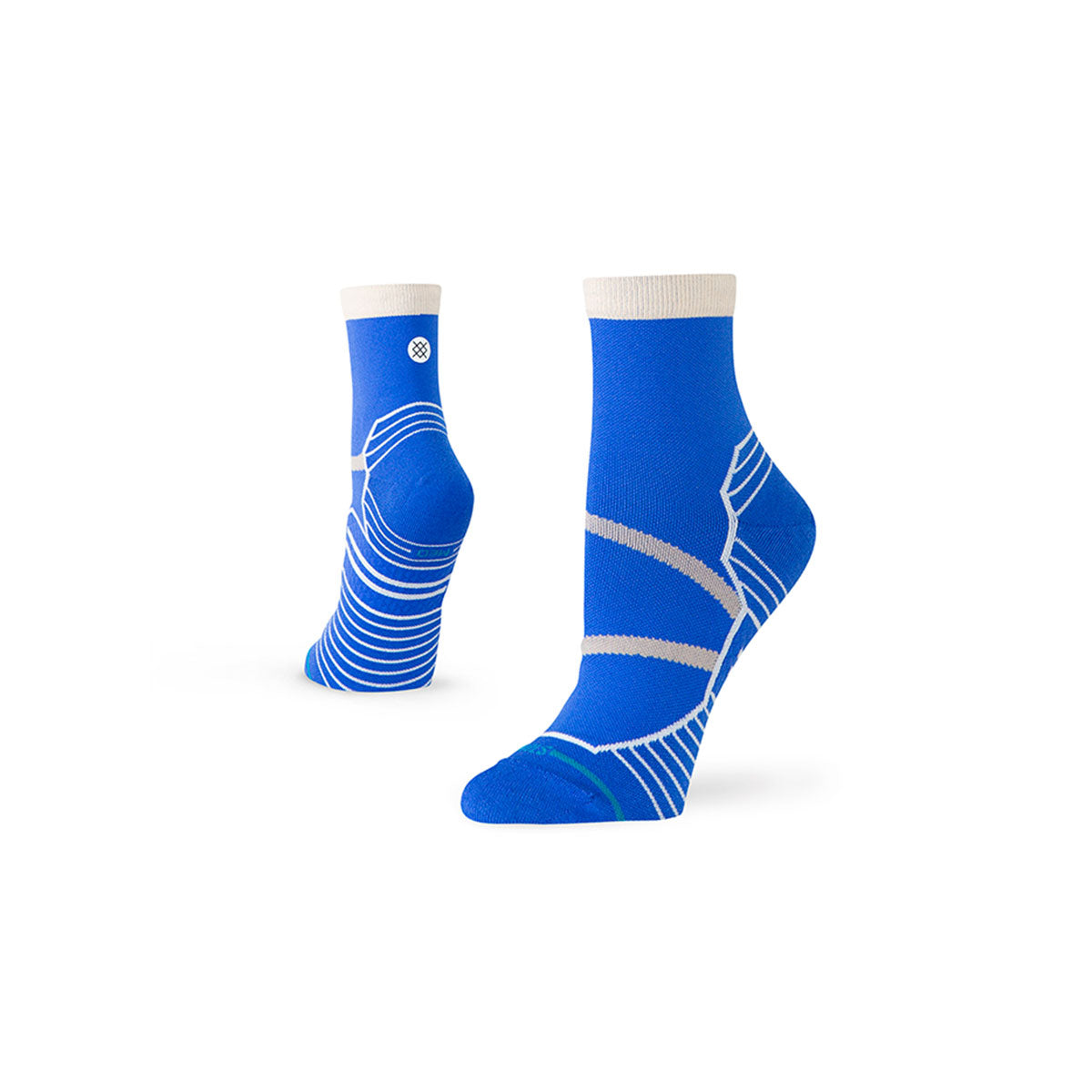 Stance Crossover UL Quarter strømper i blå med mønster
