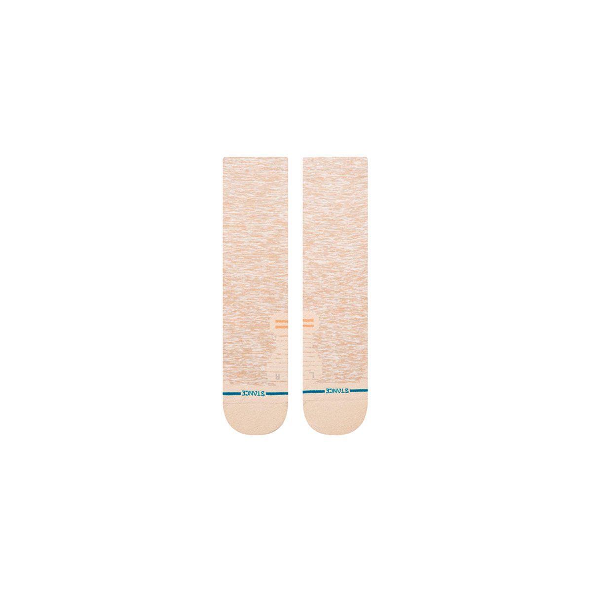 Marlede lyse crew strømper i beige og orange nuancer