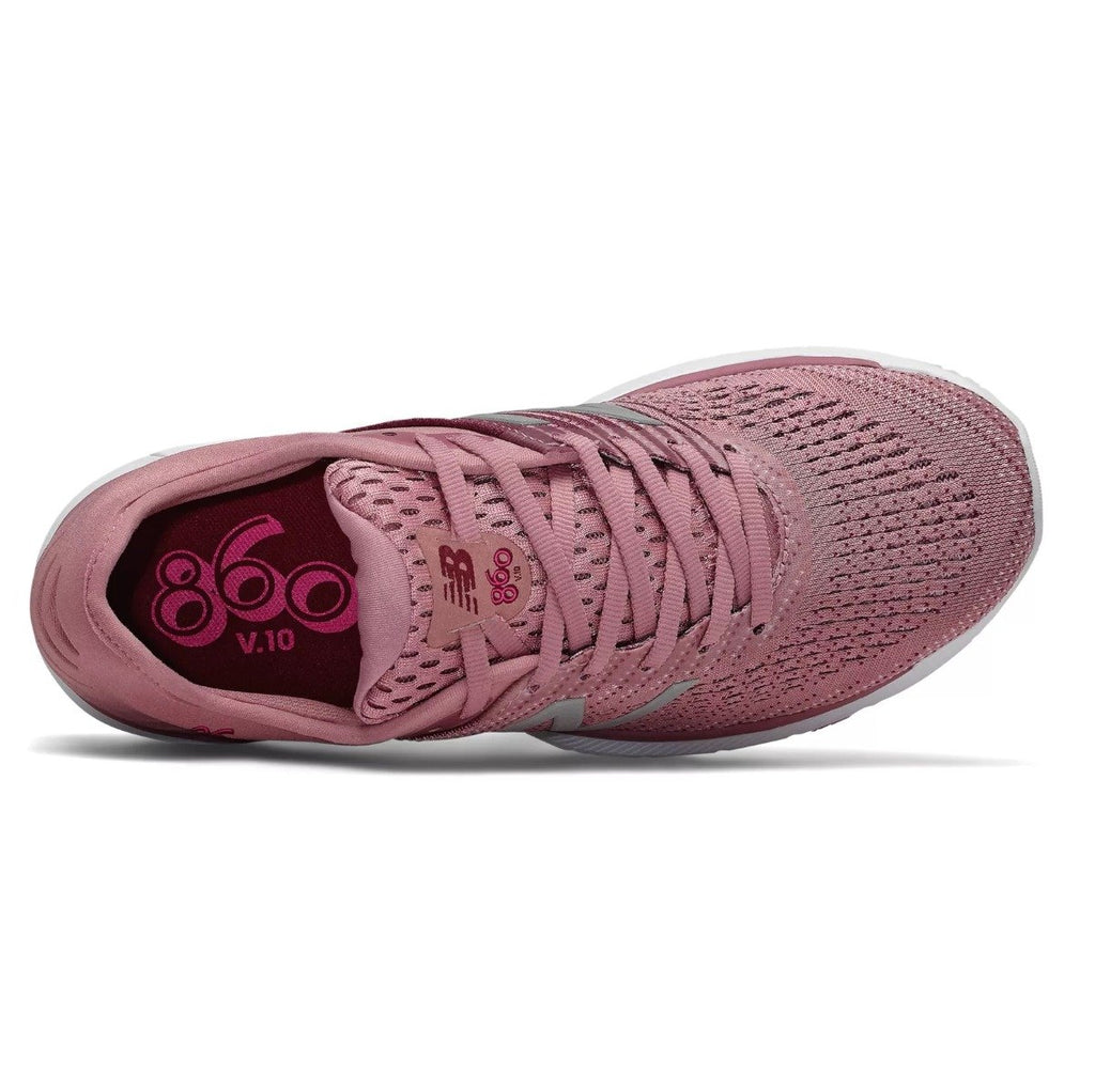 Rosa New Balance 860v10 løbesko til damer, overdel i mesh