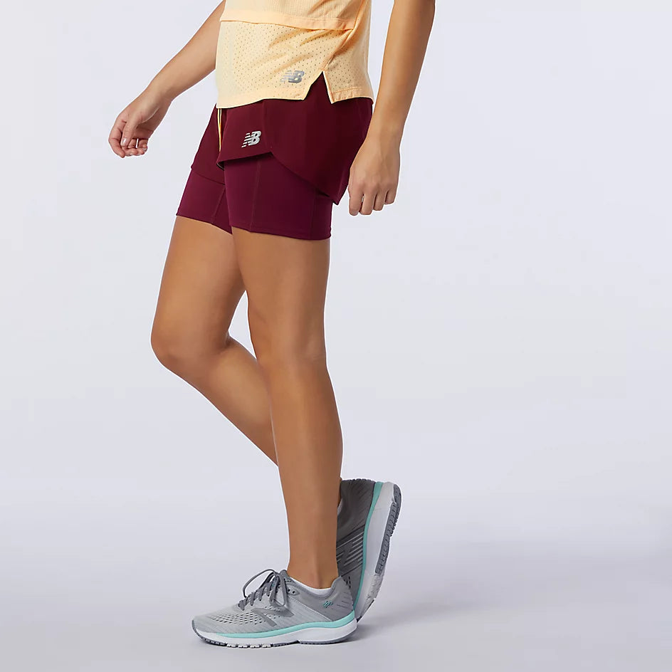 New Balance P Impact Run 2in1 Shorts Dame