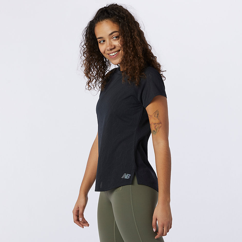 New Balance Q Speed Fuel Jacquard SS Tee Dame
